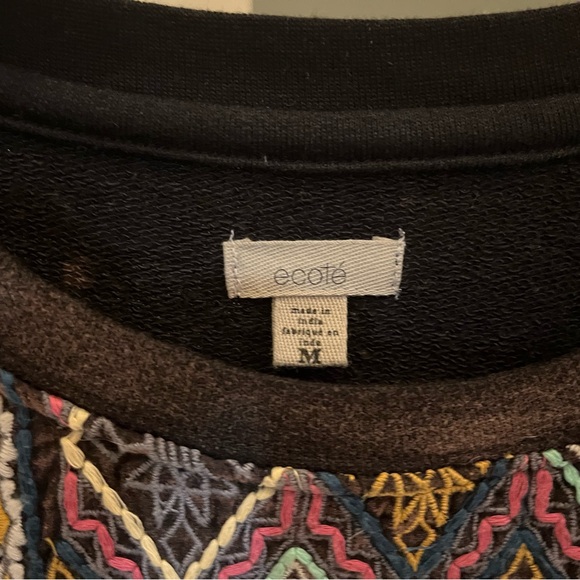 Ecote Embellished Acid Wash Crew Neck - Picture 5 of 6